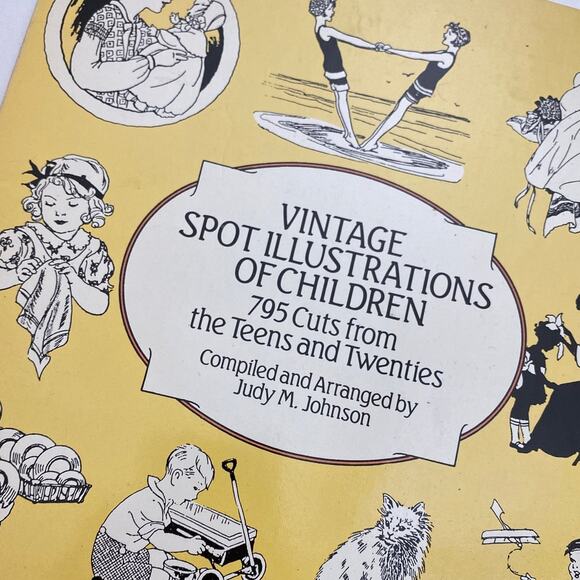 Vintage Spot Illustrations of Children 795 Cuts from the Teens and Twenties Book - Picture 1 of 12